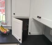Get an appliance garage in your remodeled kitchen using custom cabinets