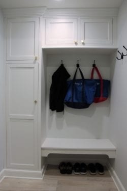 custom cabinets make a great functional mudroom