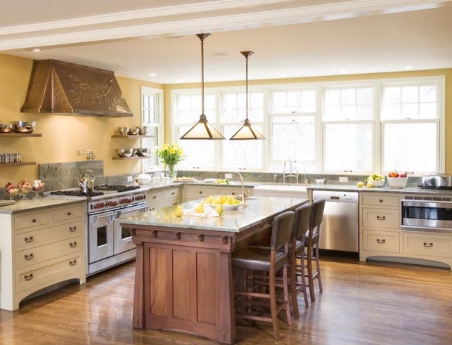 Natural finishes are popular in kitchen design