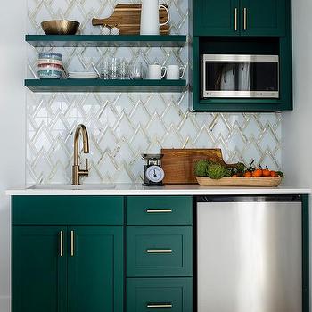 Hunter green used on kitchen cabinets