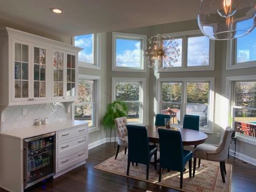 Remodeled kitchen merges kitchen and dining area