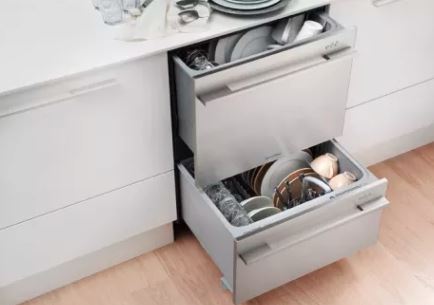 Many gourmet kitchens include dishwasher drawers