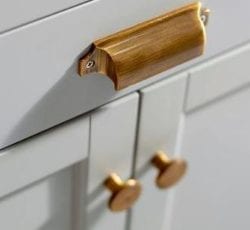 gold handles on drawer